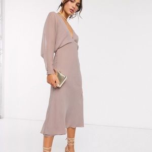 ASOS DESIGN soft batwing midi dress